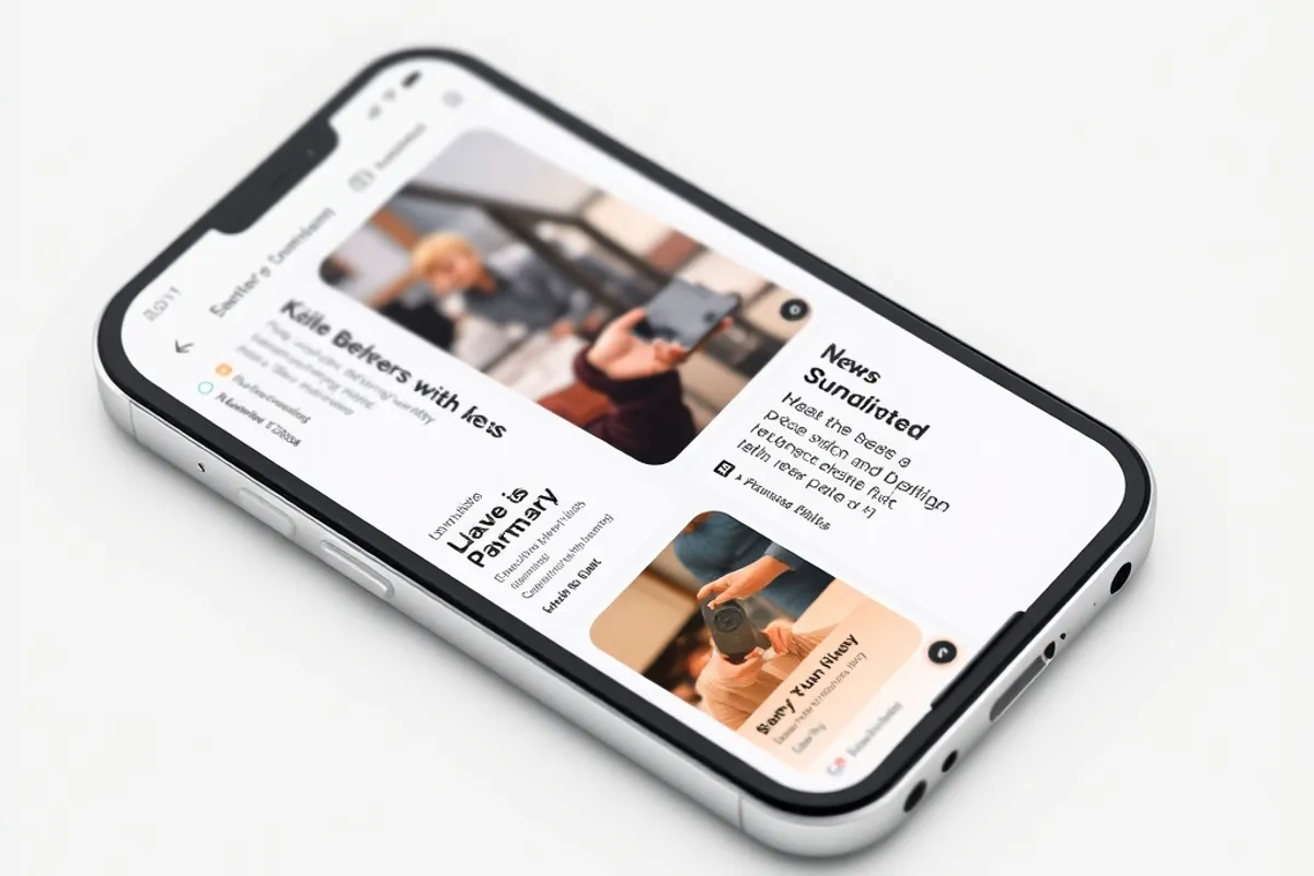 clean news app interface showing four summary cards